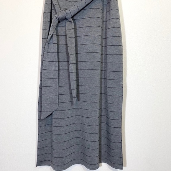 Nwt Dress Banana Republic Maxi Tank Dress Striped Midi Sleeveless Stretch Gray - Picture 9 of 14